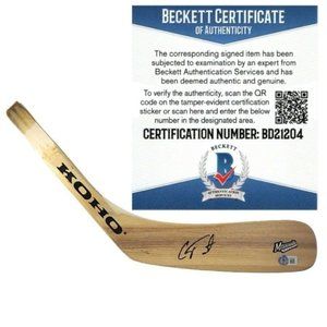 Cam Talbot Autograph Minnesota Wild Hockey Stick Blade Beckett COA Proof Signed